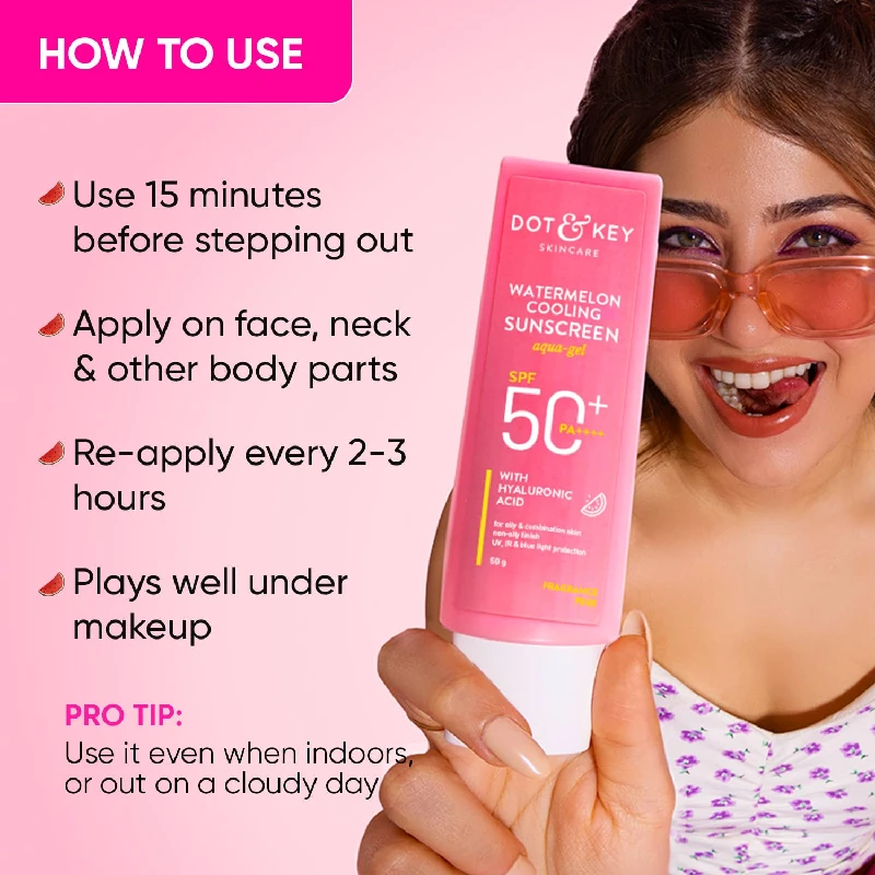 Dot & Key Watermelon Hyaluronic Cooling Sunscreen SPF 50 PA+++, 50 g-6.webp